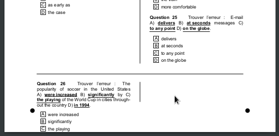 bottom of the page for exam paper 131