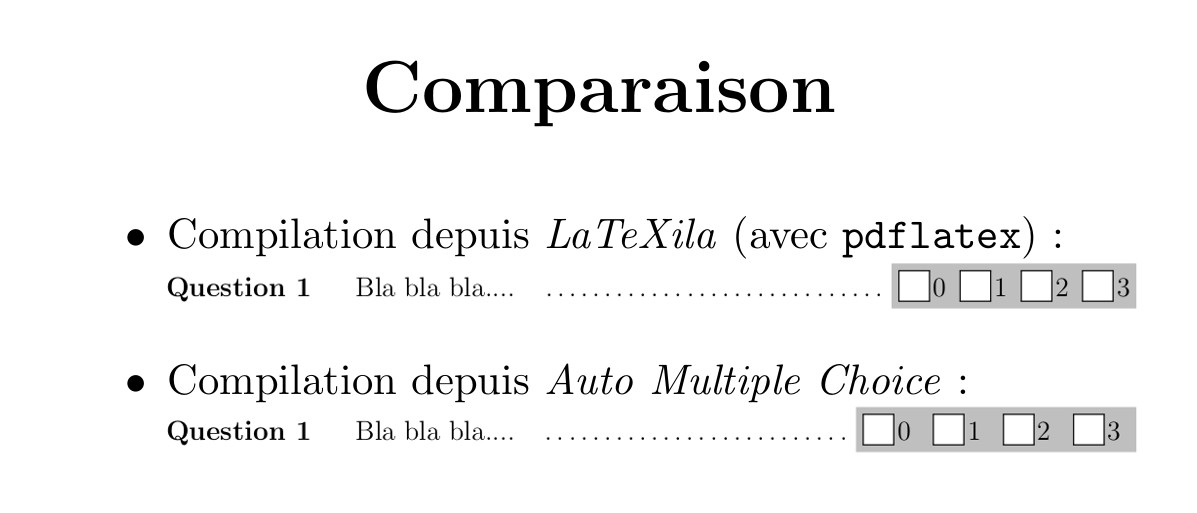 Comparaison des deux résultats