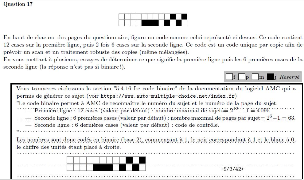 première moitié du sujet